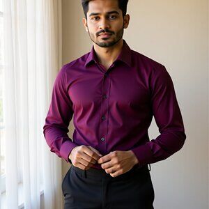 Van Heusen Men's Purple Dress Shirt